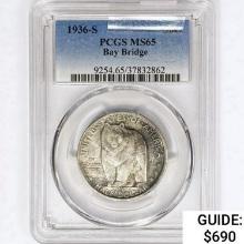 1936-S Bay Bridge Half Dollar PCGS MS65