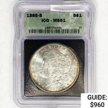 1885-S Morgan Silver Dollar ICG MS61