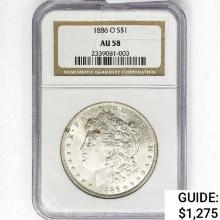 1886-O Morgan Silver Dollar NGC AU58