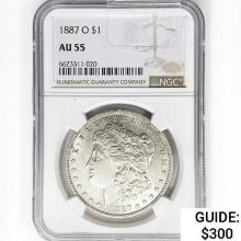 1887-O Morgan Silver Dollar NGC AU55