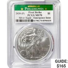 2020-[P] American Silver Eagle PCGS MS70