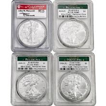 2012-2020 US Silver Eagles [4 Coins] PCGS MS69 1st