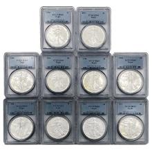 1994 American Silver Eagles PCGS MS69 [8 Coins]