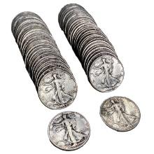 1917-1947 Walking Half Dollars [60 Coins]