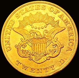 1860 $20 Gold Double Eagle CHOICE AU