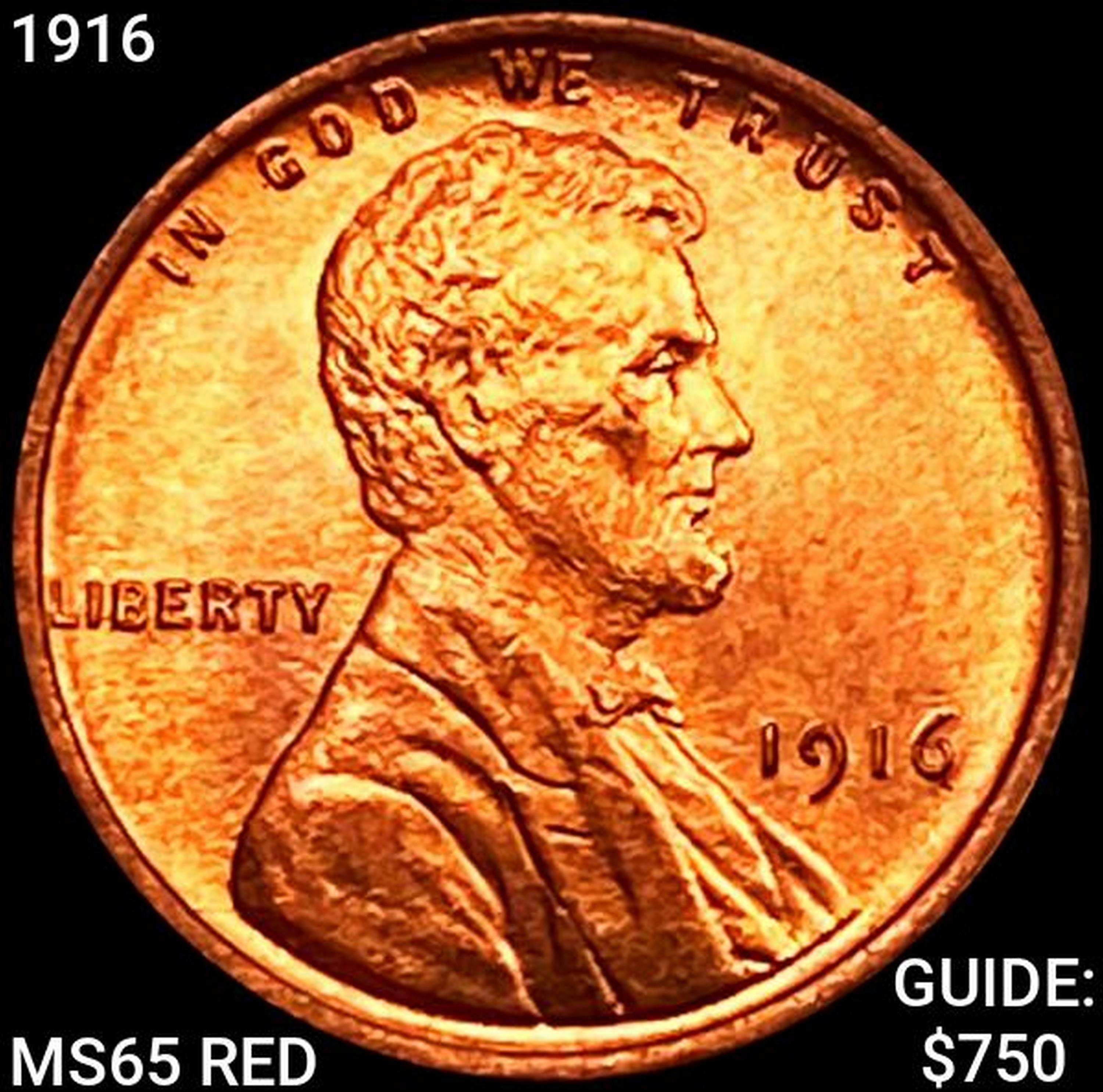 1916 Wheat Cent GEM BU RD