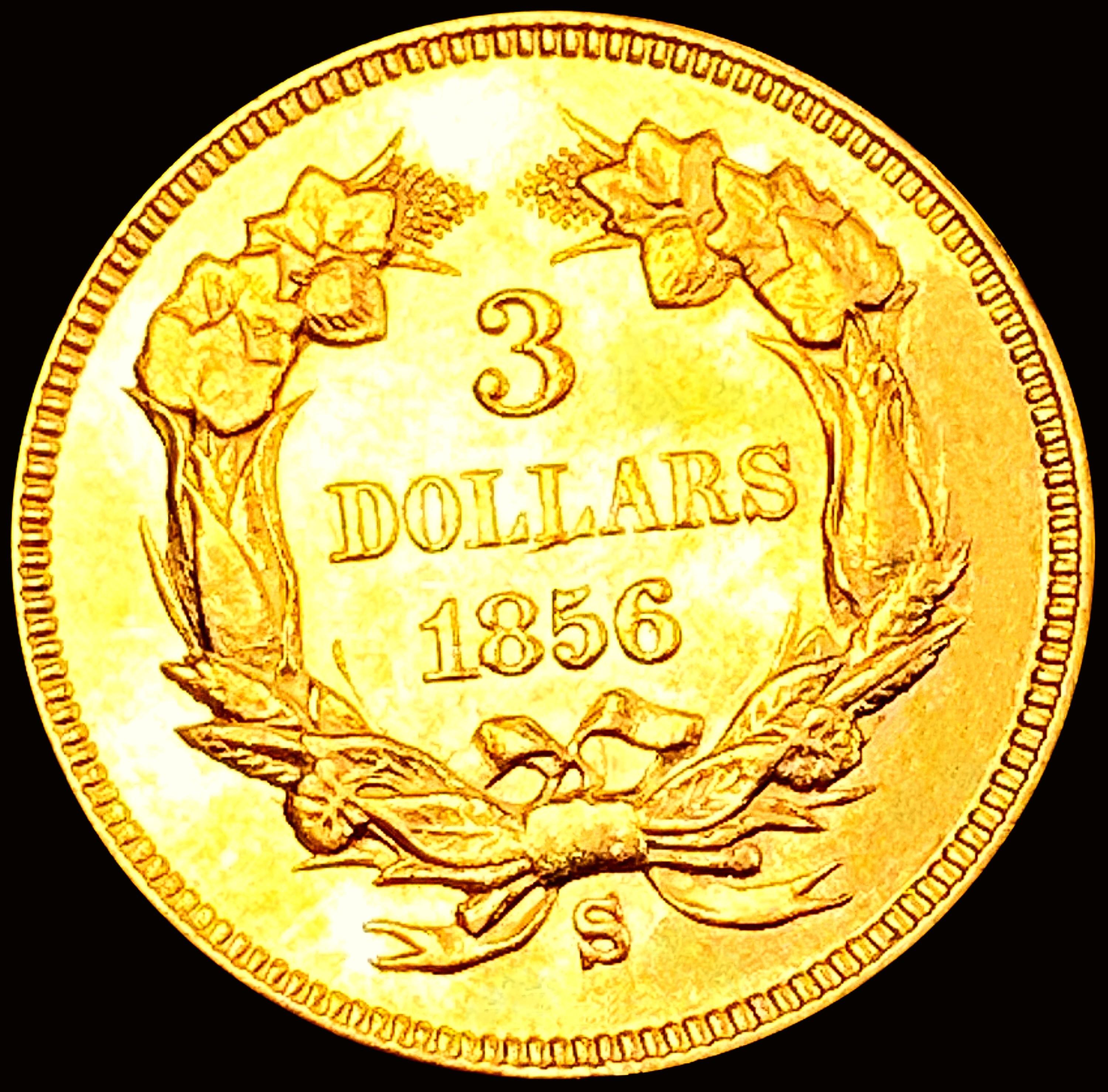 1856-S $3 Gold Piece UNCIRCULATED