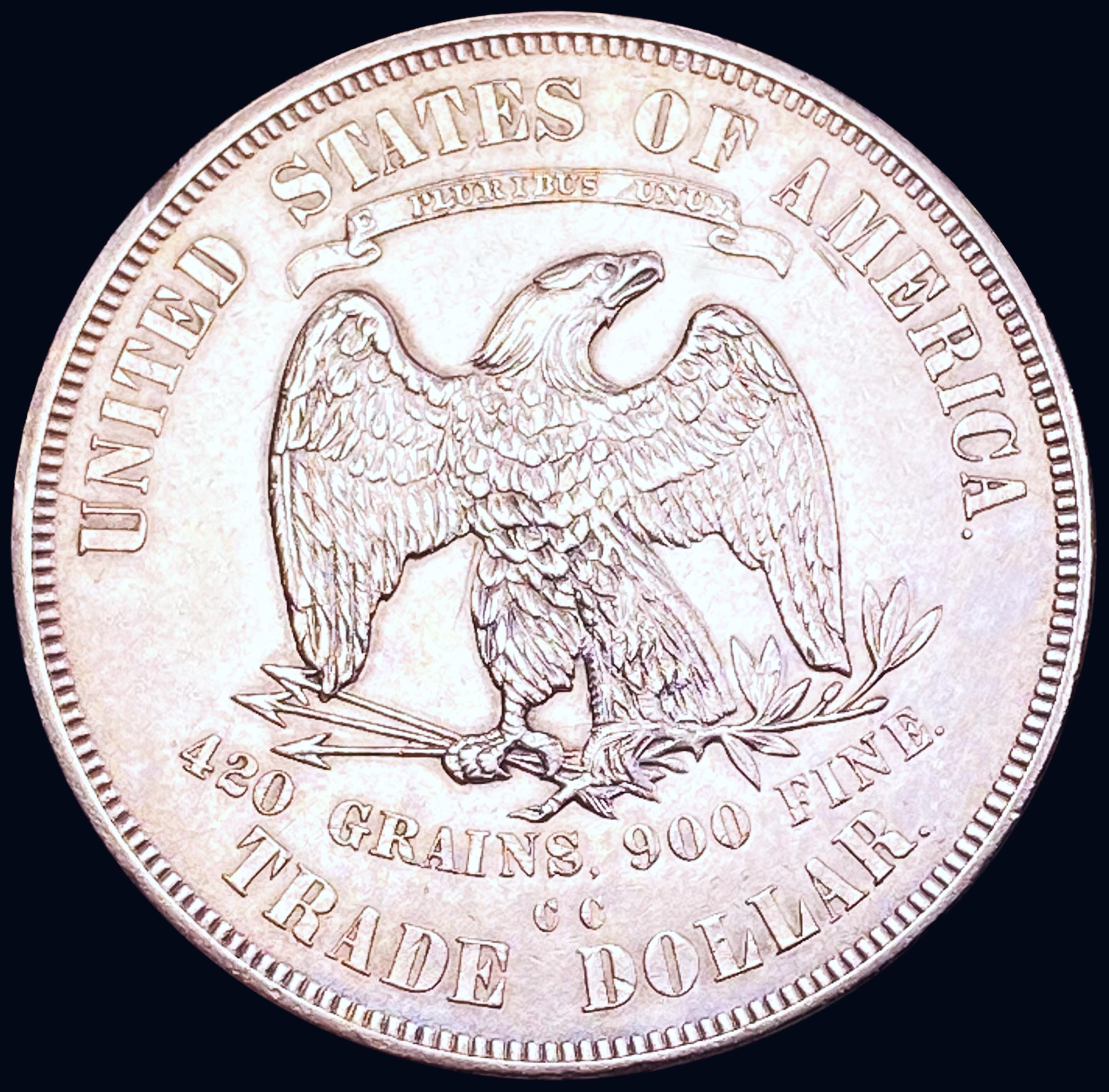 1875-CC Silver Trade Dollar CHOICE AU