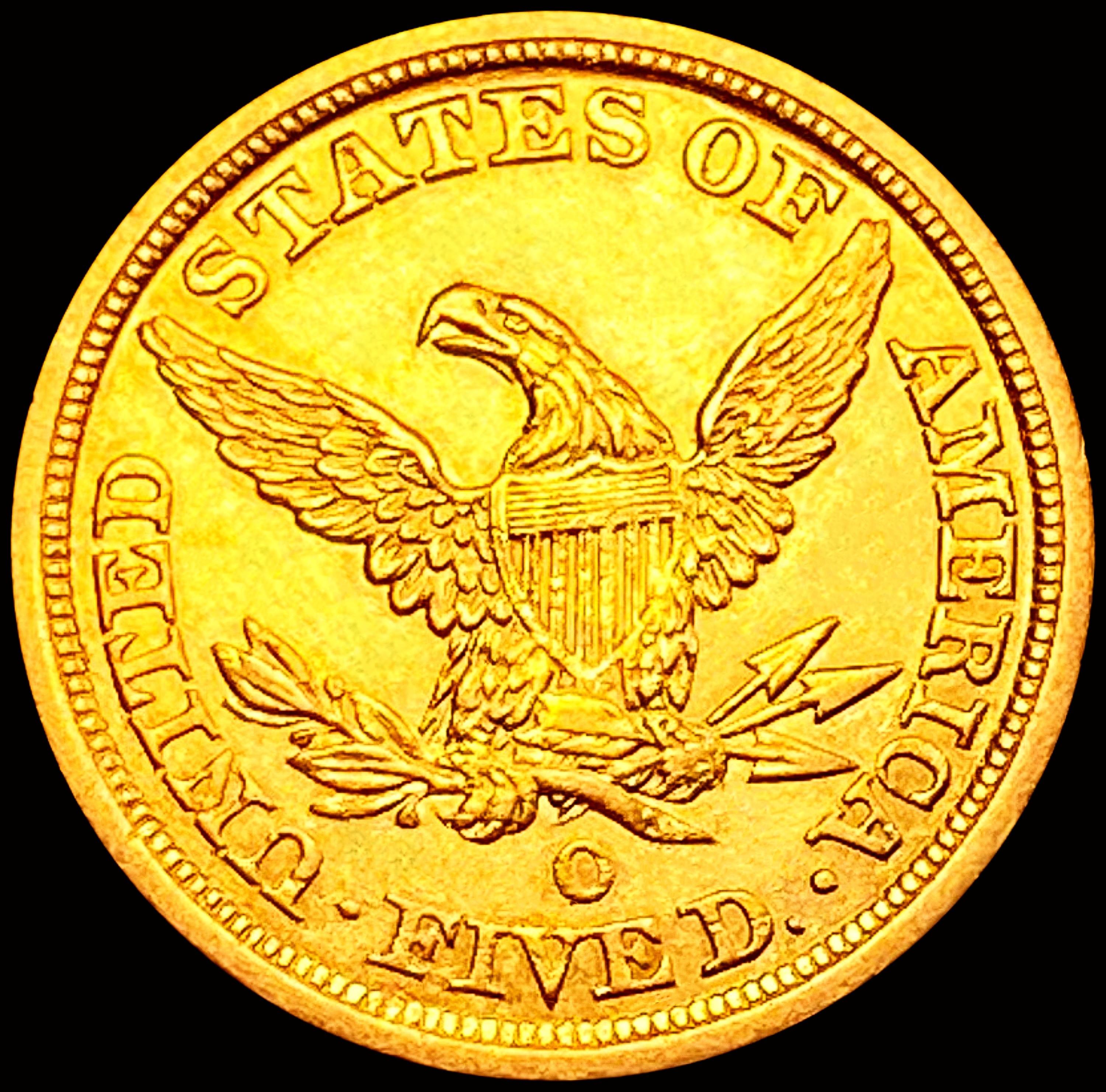 1844-O $5 Gold Half Eagle UNCIRCULATED