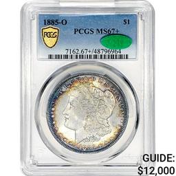 1885-O CAC Morgan Silver Dollar PCGS MS67+