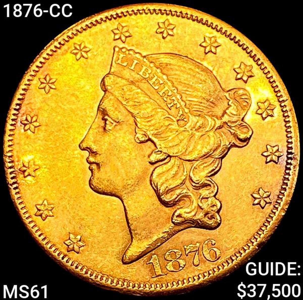 1876-CC $20 Gold Double Eagle UNCIRCULATED