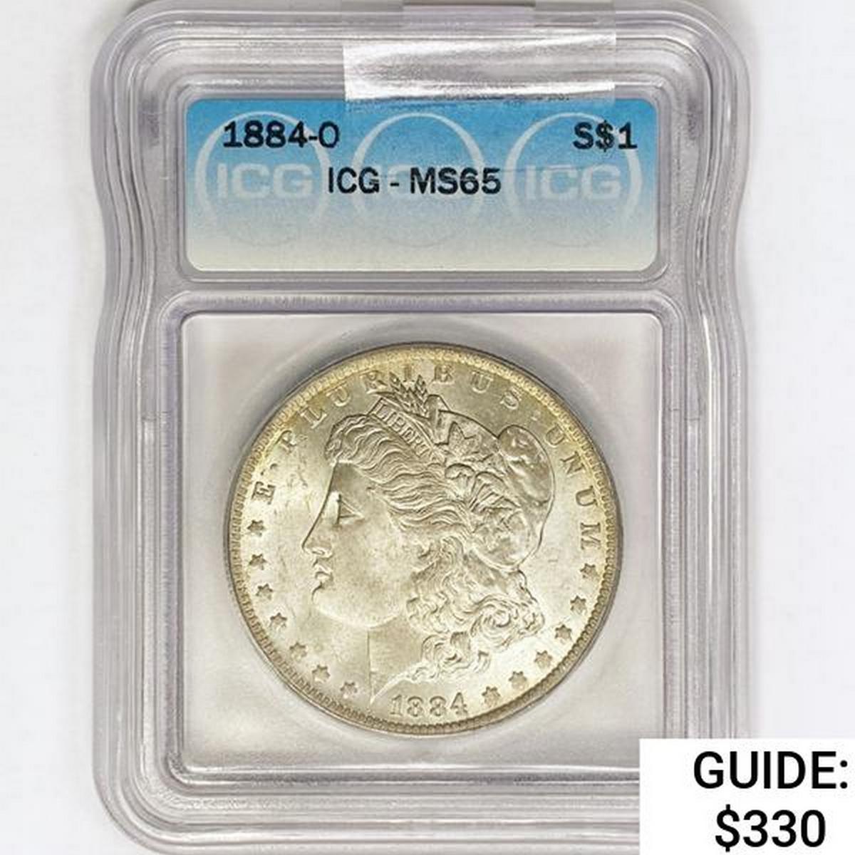 1884-O Morgan Silver Dollar ICG MS65