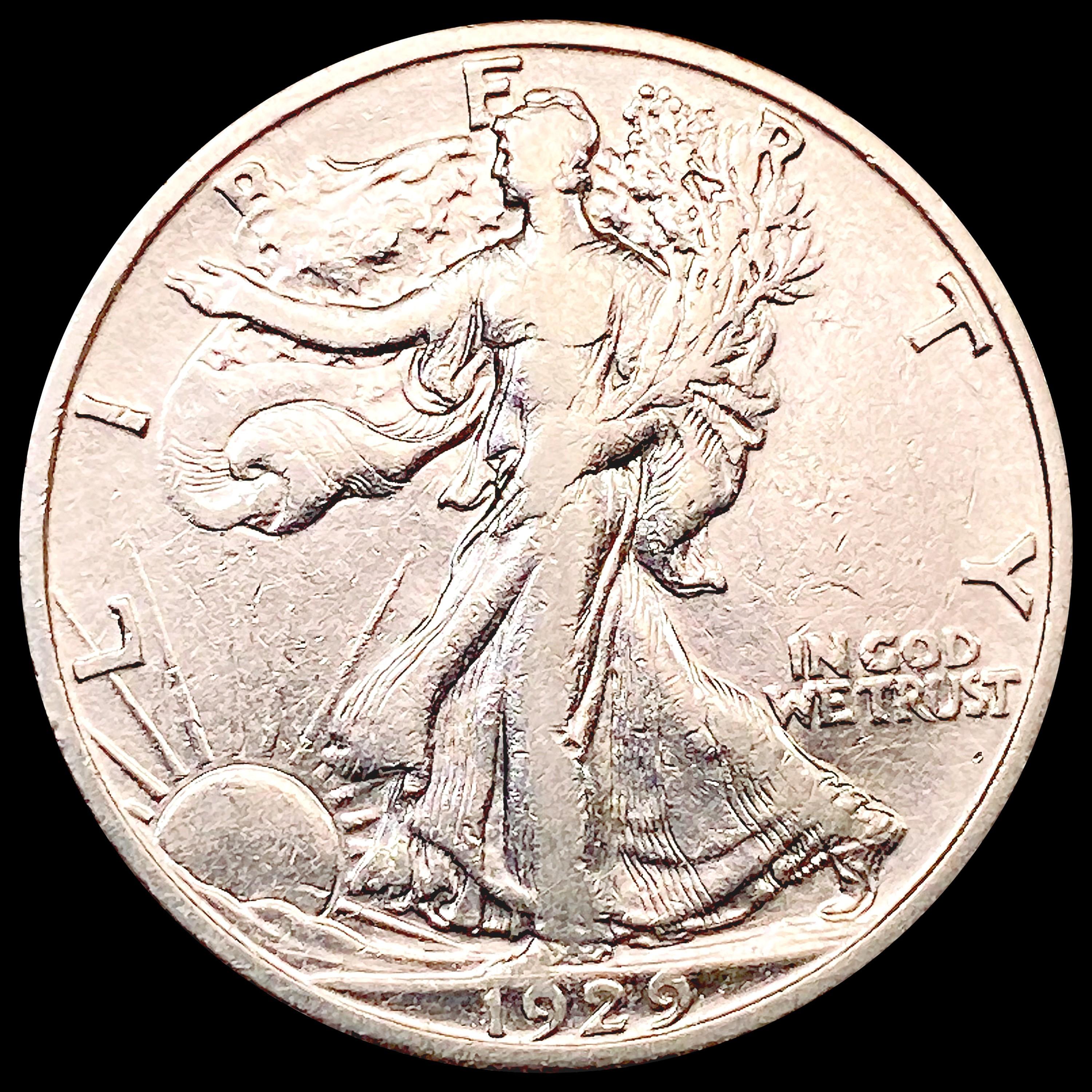 1929-S Walking Liberty Half Dollar CHOICE AU