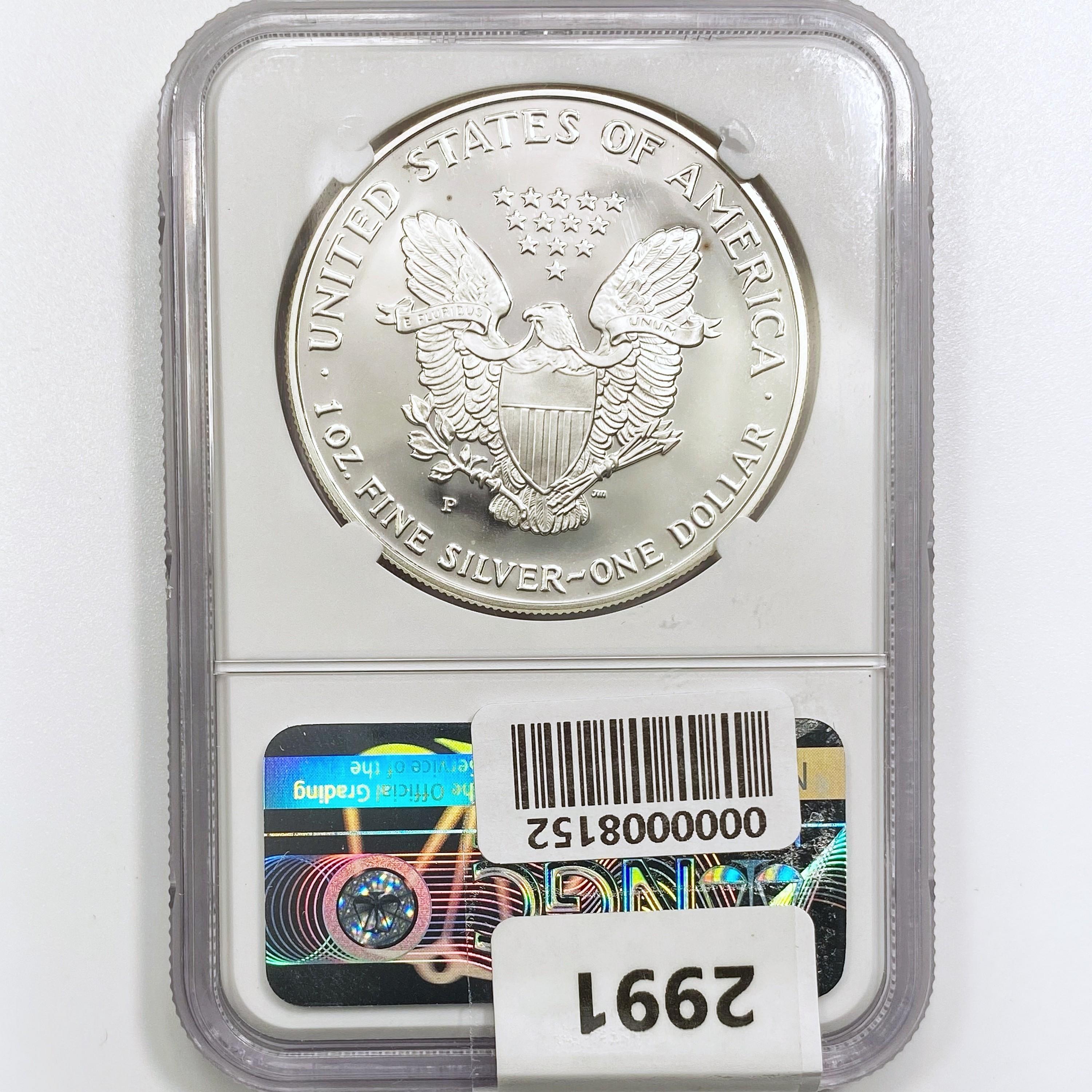 1993-P American Silver Eagle NGC PF69 UC