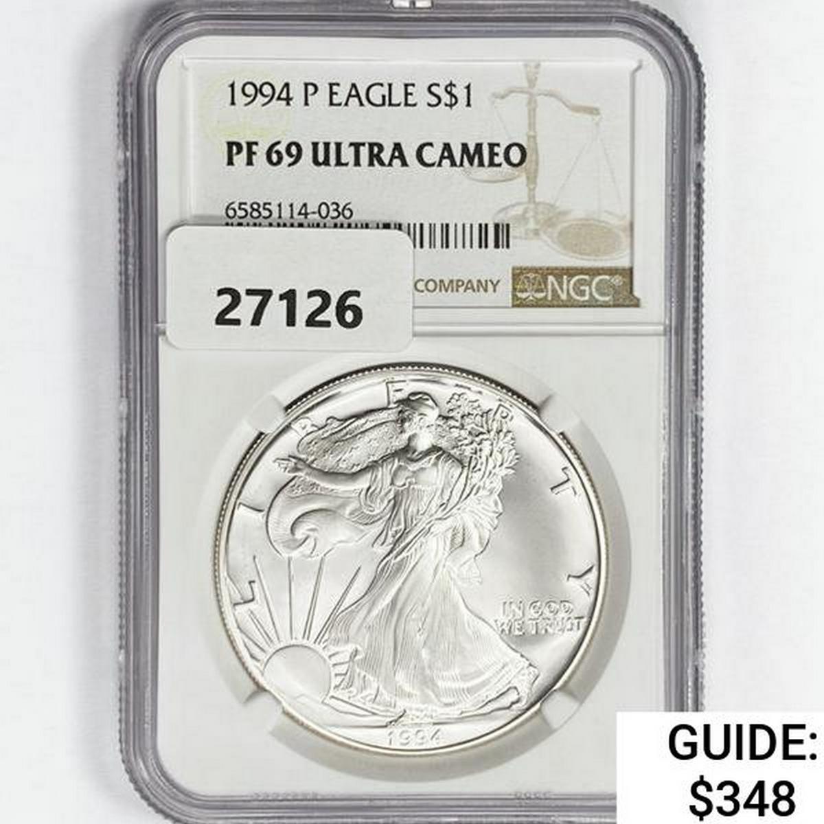 1994-P American Silver Eagle NGC PF69 UC