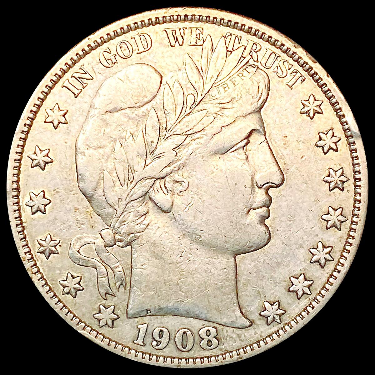 1908-D Barber Half Dollar CHOICE AU