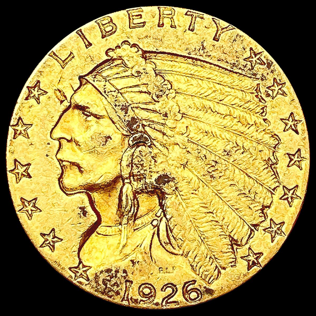 1926 $2.50 Gold Quarter Eagle CLOSELY UNCIRCULATED