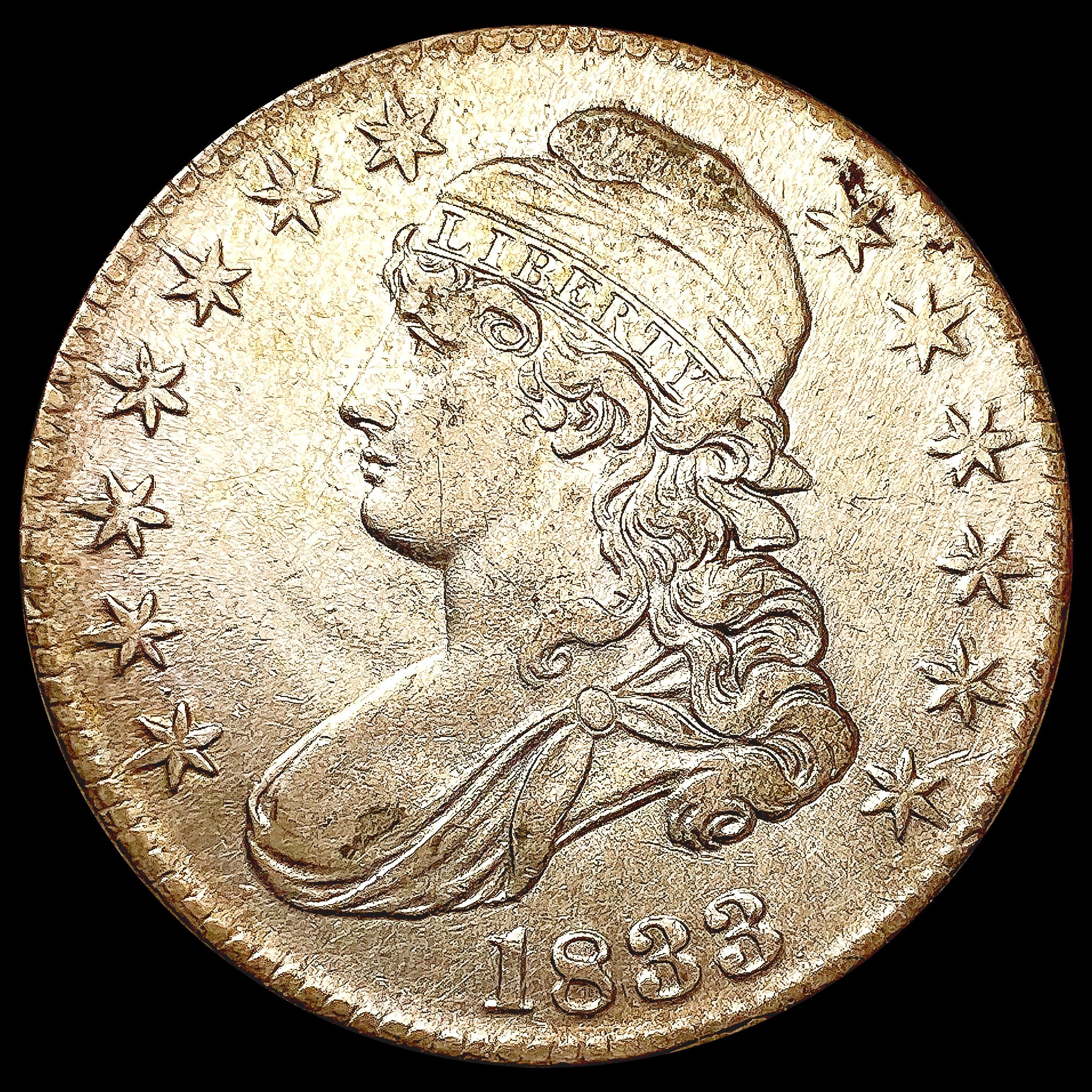 1833 O-113 R2 Capped Bust Half Dollar CLOSELY UNCI