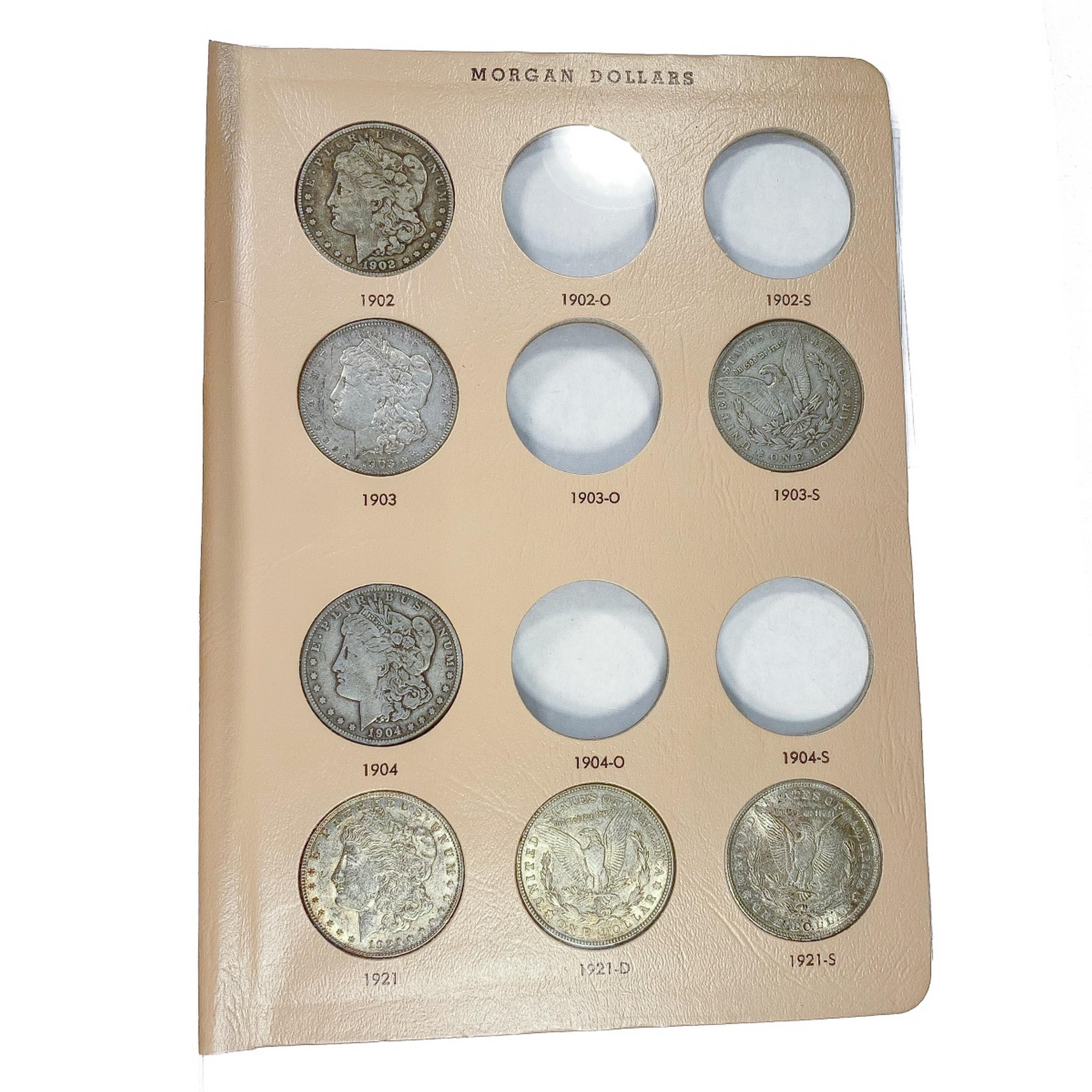 1891-1921 Morgan Silver Dollar Book (27 Coins)