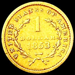 1853 Rare Gold Dollar CLOSELY UNCIRCULATED