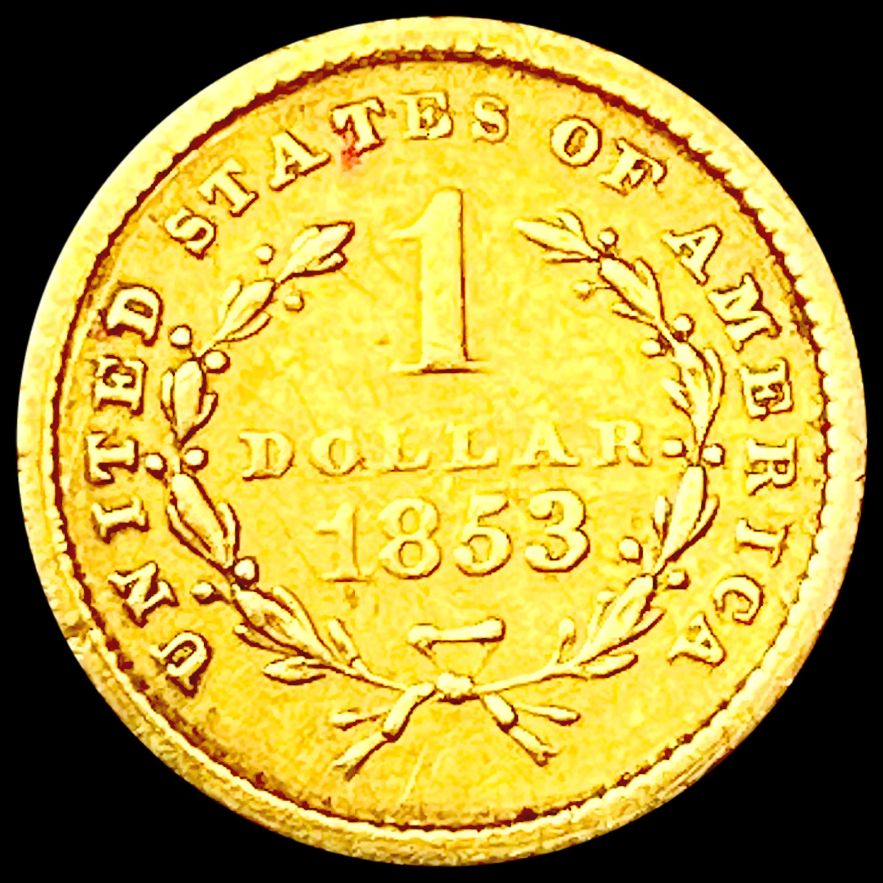 1853 Rare Gold Dollar CLOSELY UNCIRCULATED