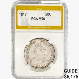 1817 Capped Bust Half Dollar PGA MS61