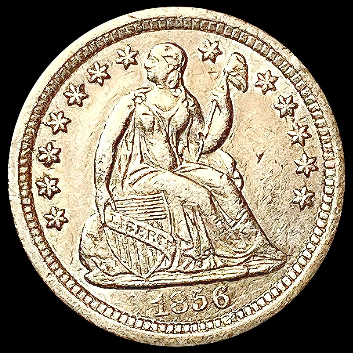 1856-O Seated Liberty Half Dime CLOSELY UNCIRCULAT