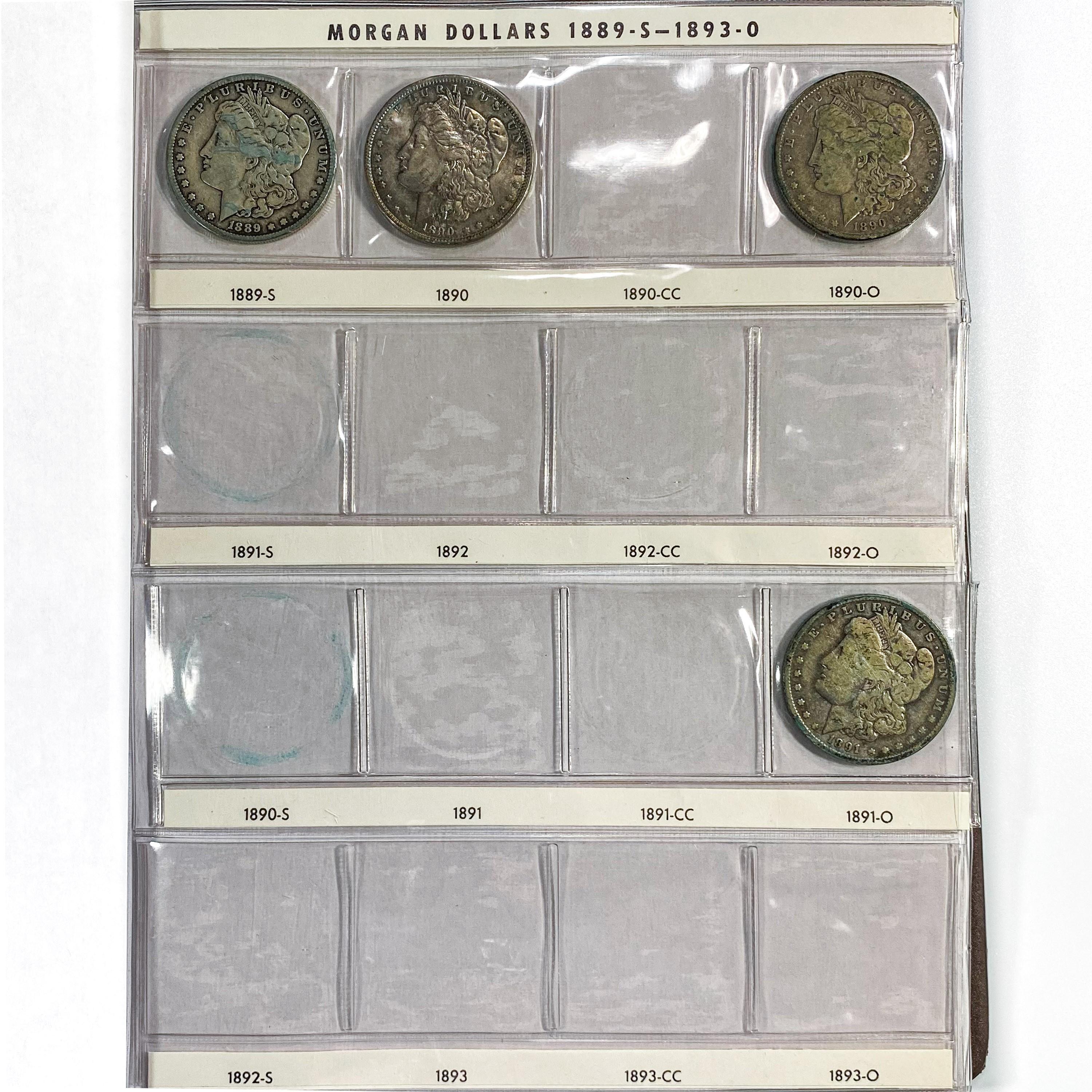 1889-1897 Morgan Dollar Book (27 Coins)