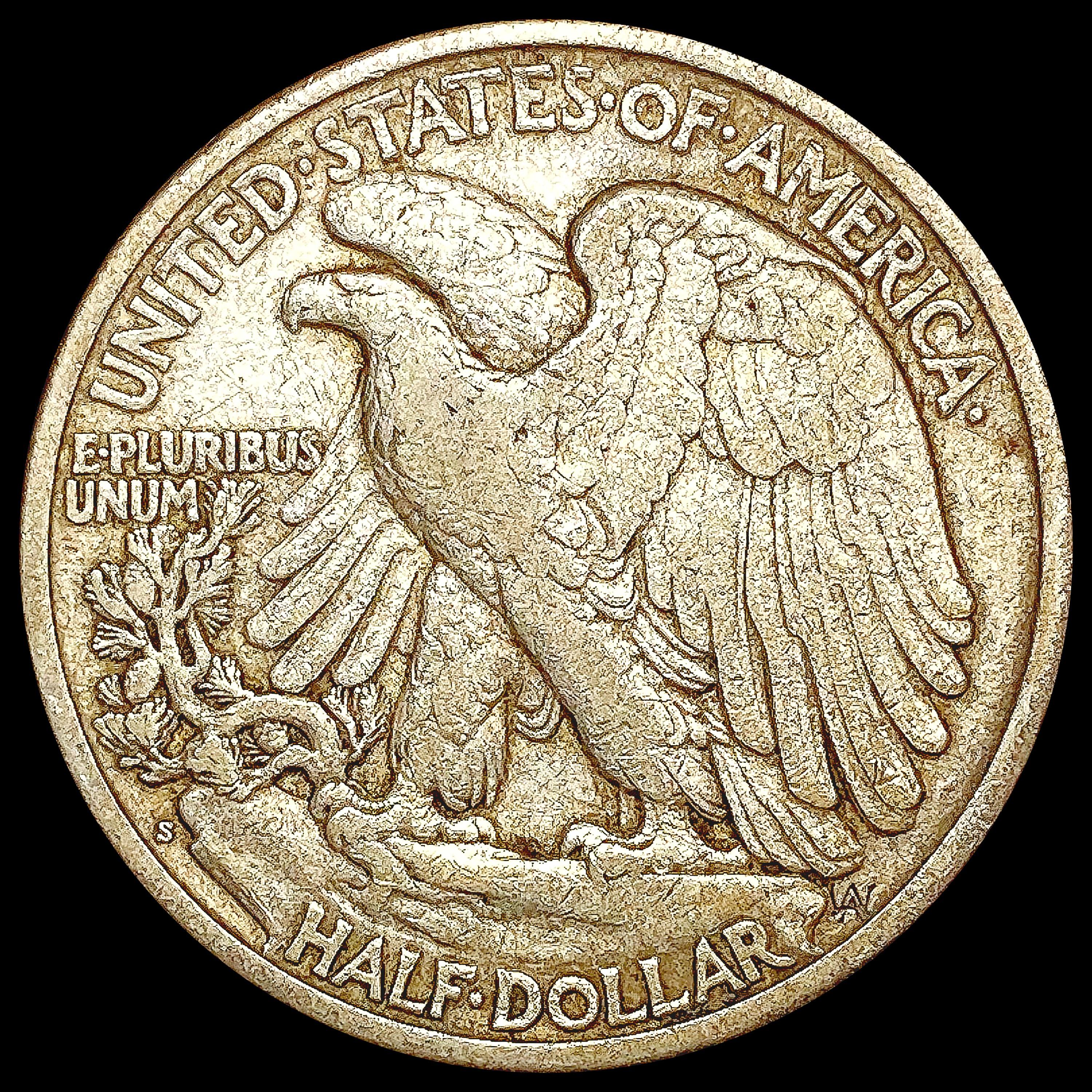 1917-S Walking Liberty Half Dollar CLOSELY UNCIRCU