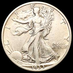 1933-S Walking Liberty Half Dollar CLOSELY UNCIRCU