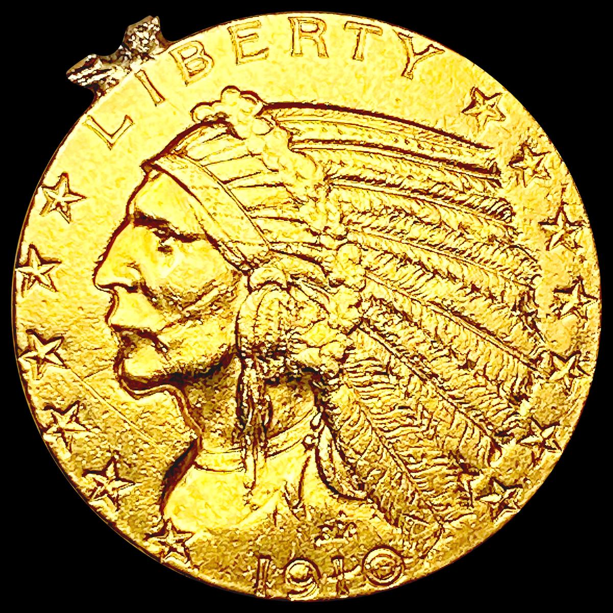 1910 $5 Gold Half Eagle CLOSELY UNCIRCULATED