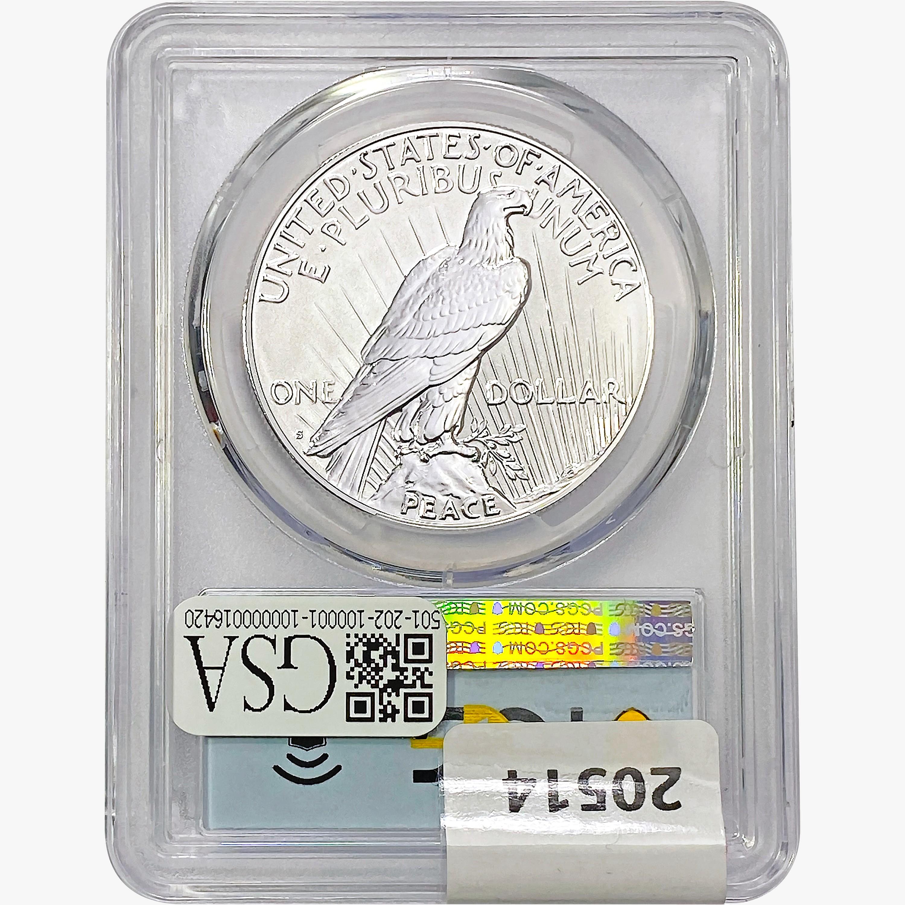 2023-S Silver Peace Dollar PCGS PR70 Two-Coin REV