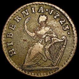 1723 Hibernia Colonial Coin LIGHTLY CIRCULATED