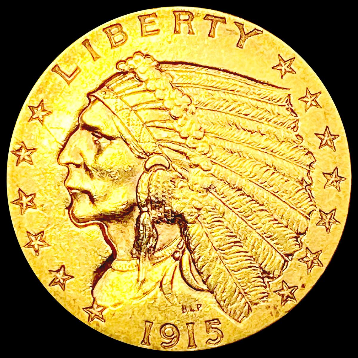 1915 $2.50 Gold Quarter Eagle CLOSELY UNCIRCULATED