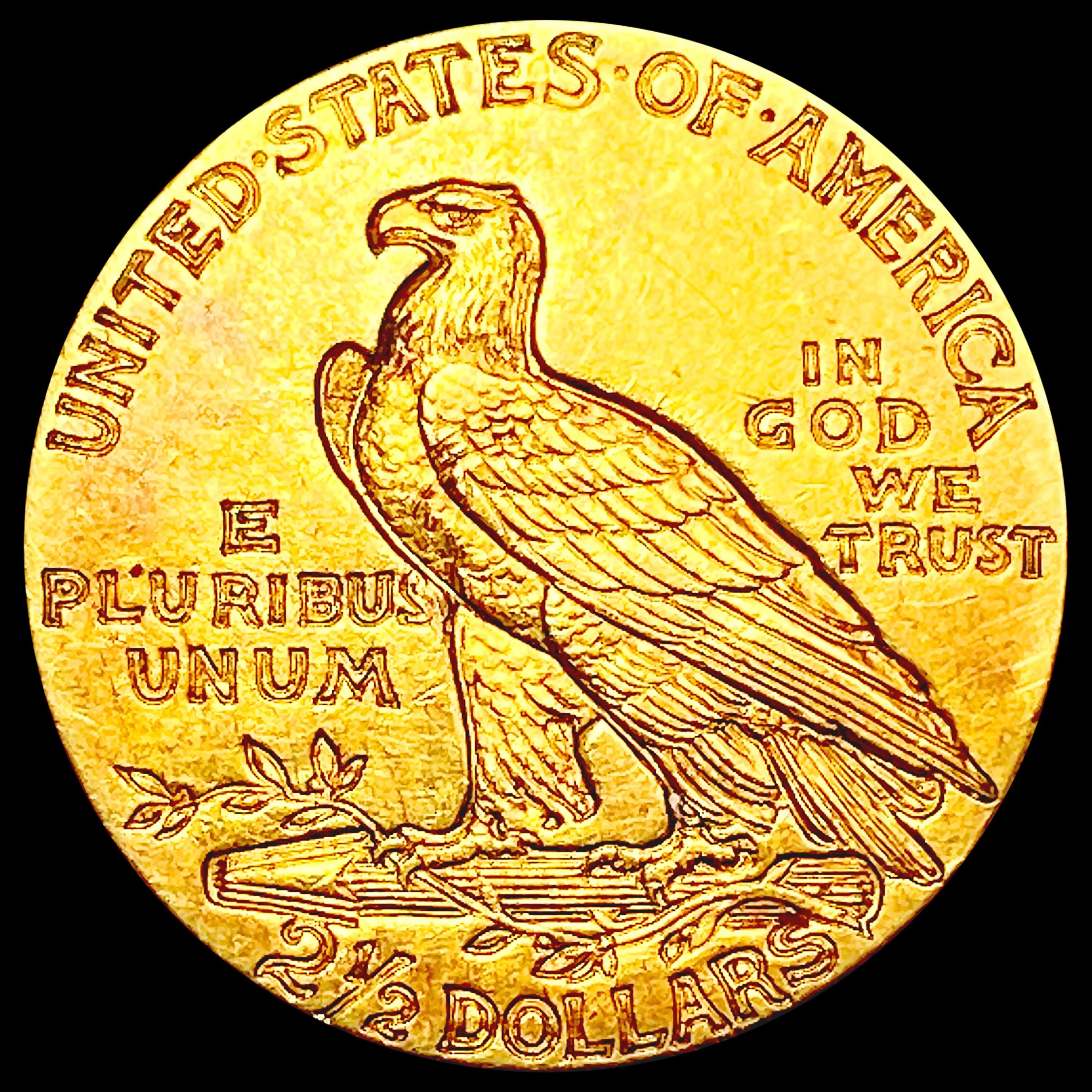 1909 $2.50 Gold Quarter Eagle CLOSELY UNCIRCULATED