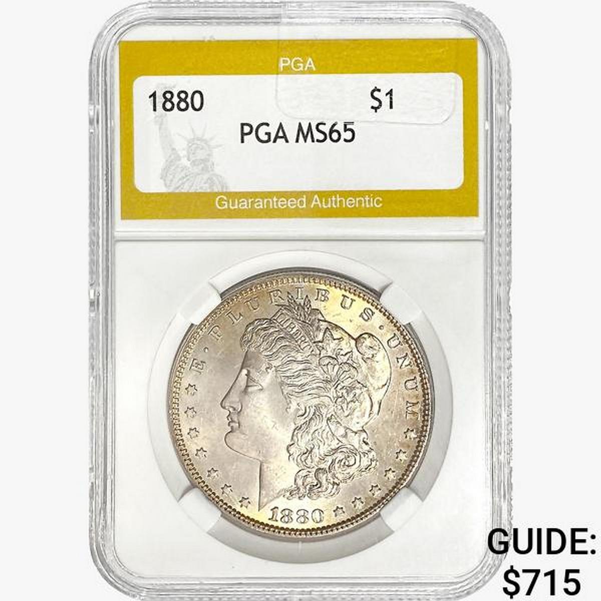 1880 Morgan Silver Dollar PGA MS65