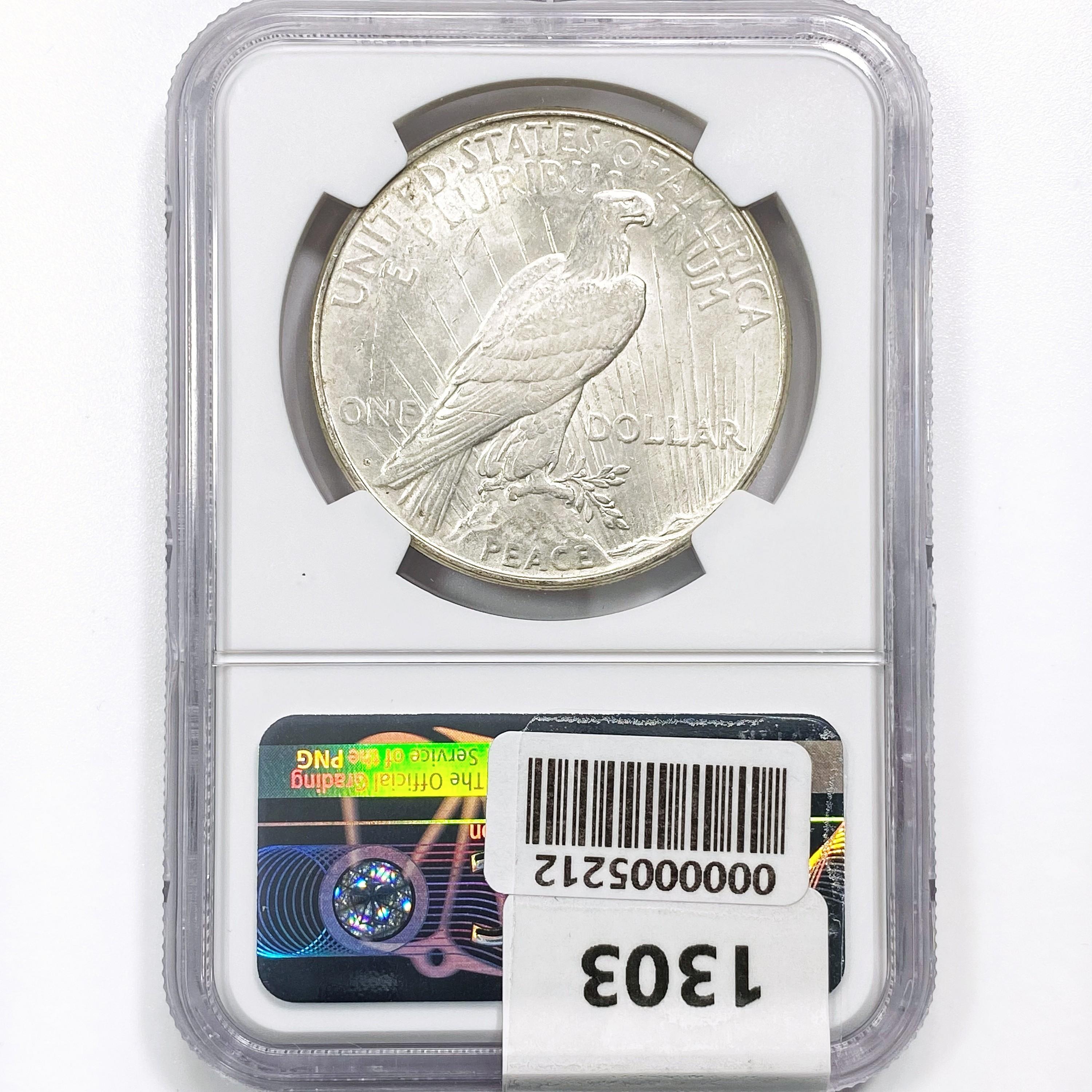 1923-D Silver Peace Dollar NGC MS61