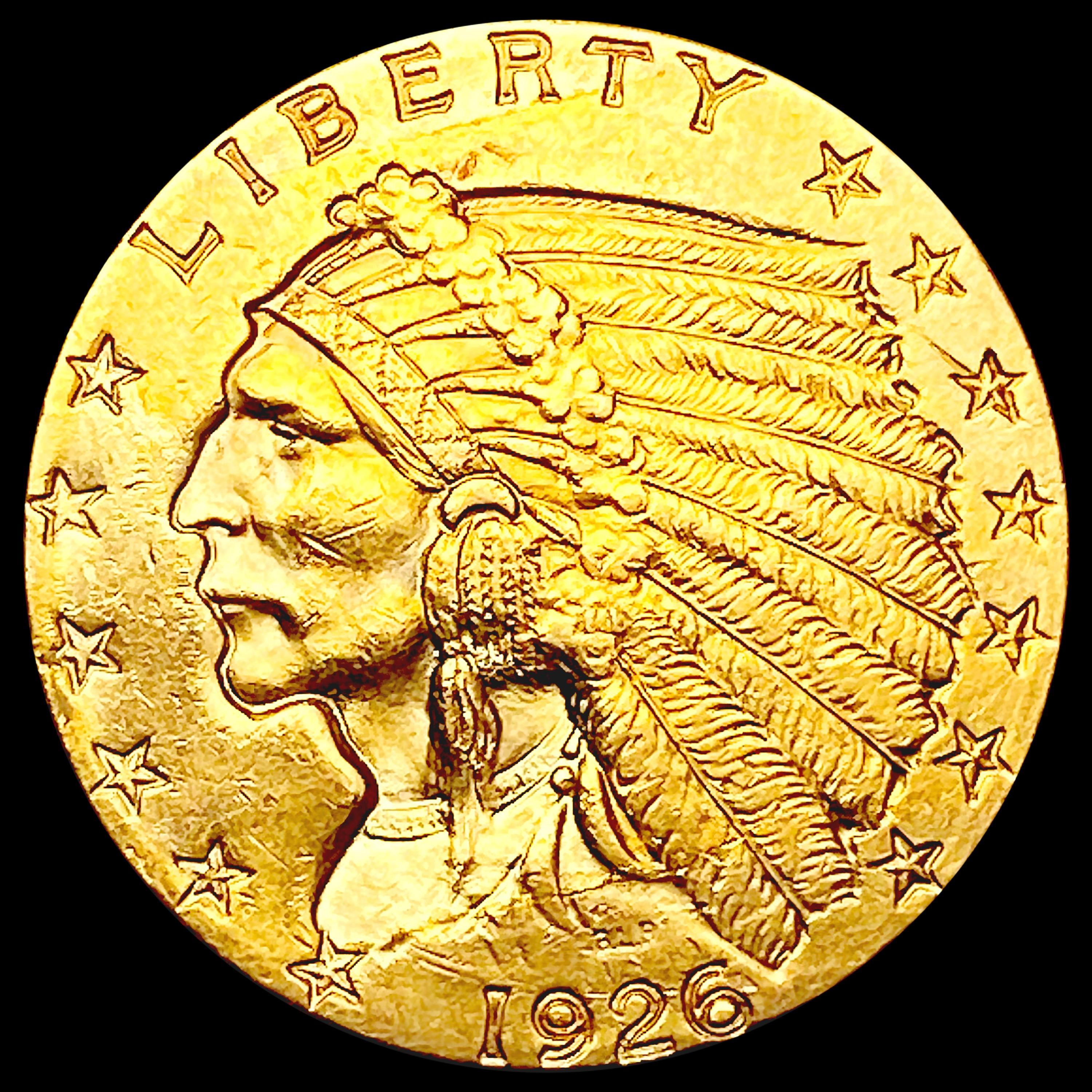 1926 $2.50 Gold Quarter Eagle CLOSELY UNCIRCULATED