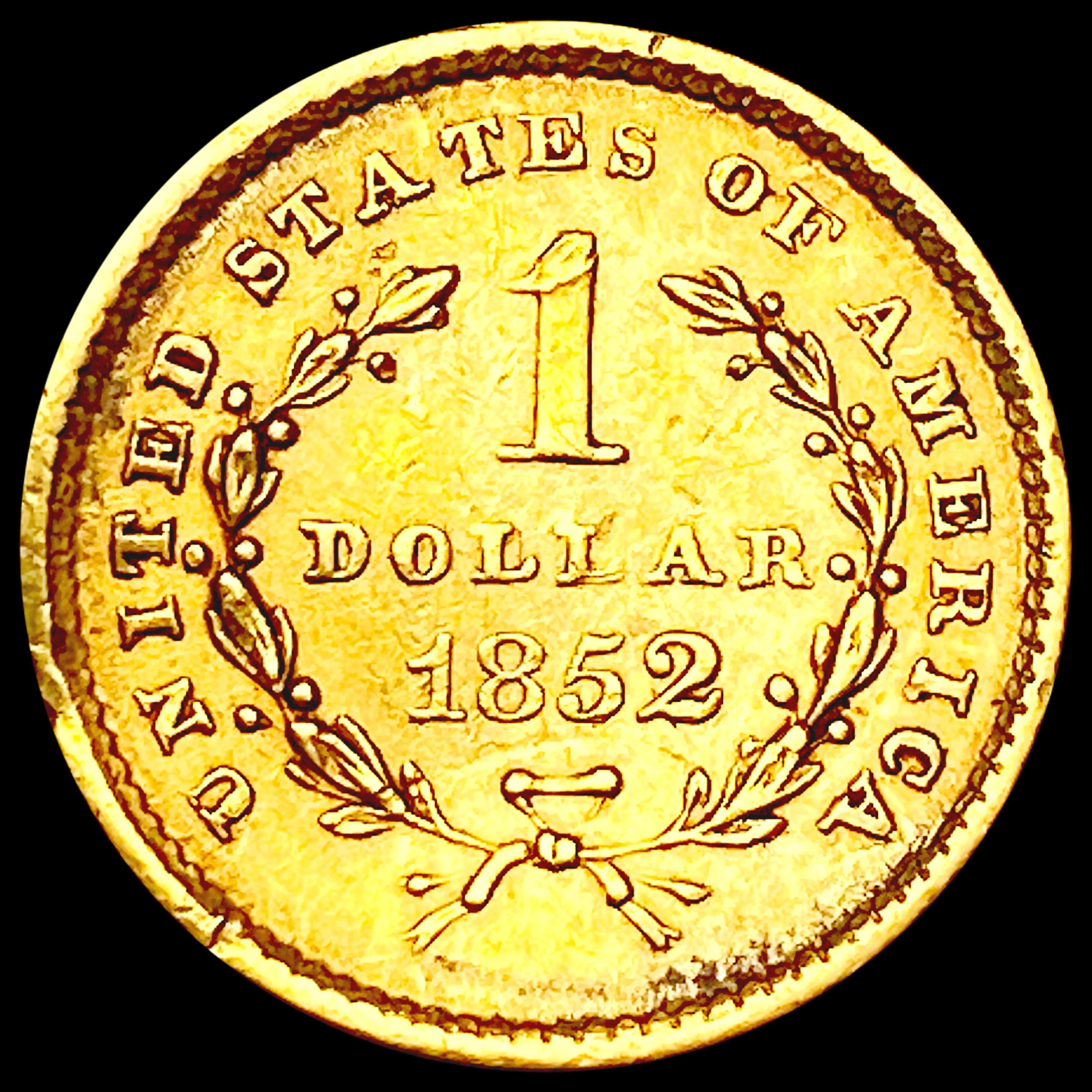 1852 Rare Gold Dollar NEARLY UNCIRCULATED