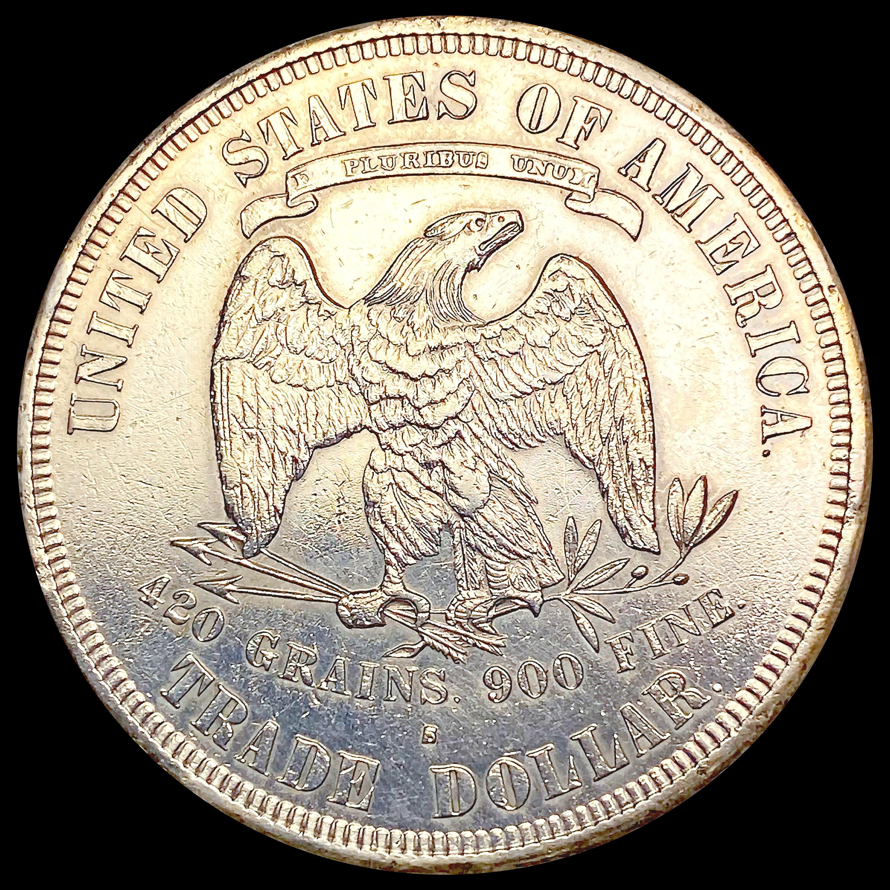 1876-S Silver Trade Dollar CHOICE AU