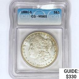 1880-S Morgan Silver Dollar ICG MS65