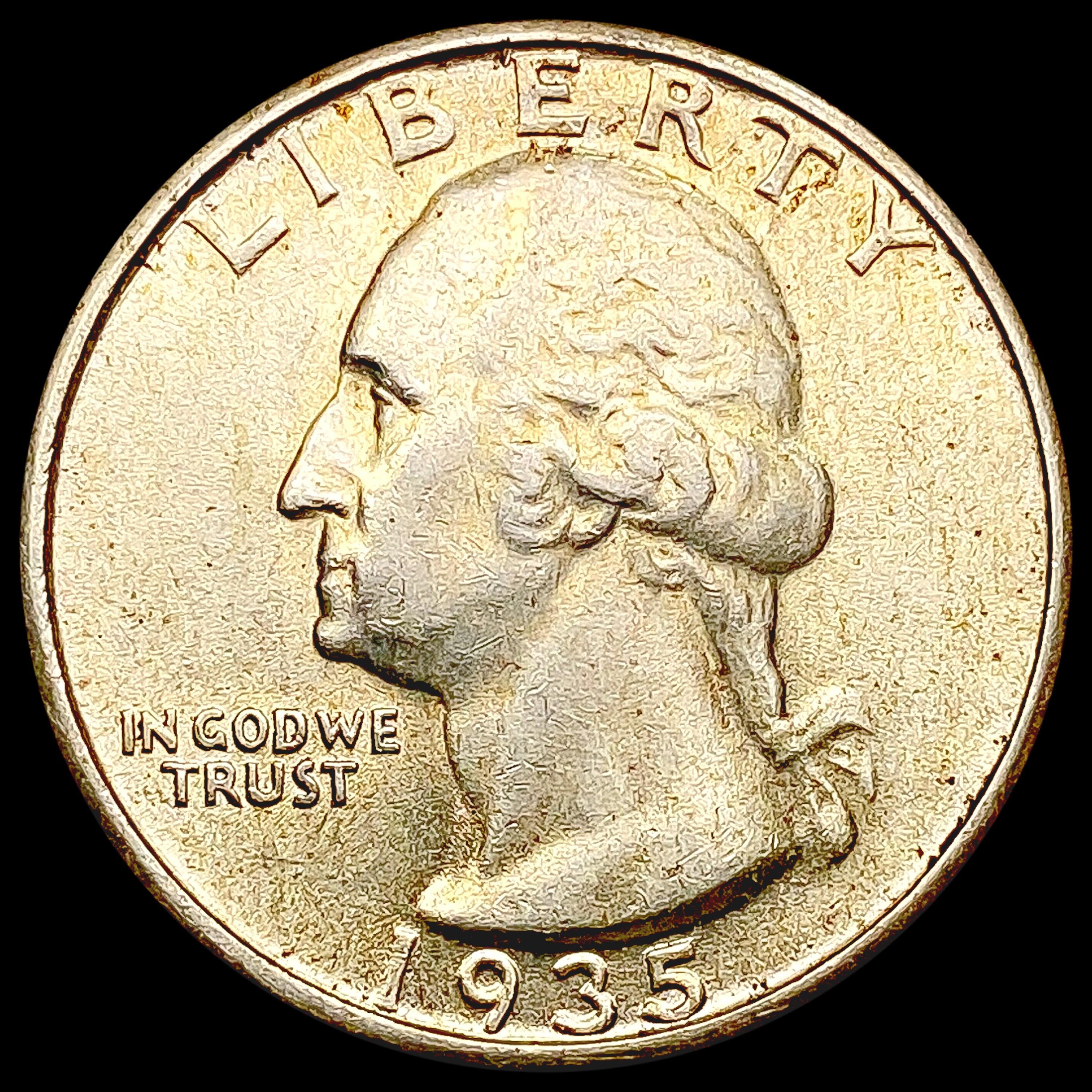 1935 Washington Silver Quarter CHOICE AU