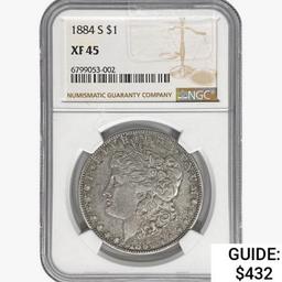 1884-S Morgan Silver Dollar NGC XF45