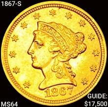 1867-S $2.50 Gold Quarter Eagle