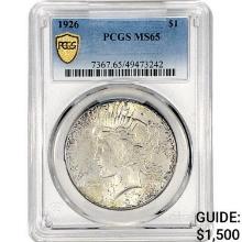 1926 Silver Peace Dollar PCGS MS65