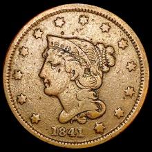 1841 Braided Hair Large Cent LIGHTLY CIRCULATED