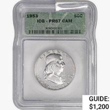 1953 Franklin Half Dollar ICG PR67 CAM