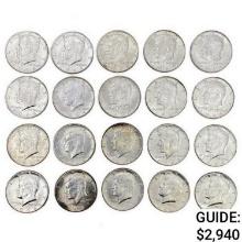 1964 90% Silver Kennedy Half Dollars [20 Coins]