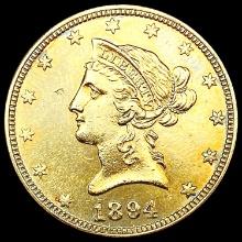 1894 $10 Gold Eagle GEM BU