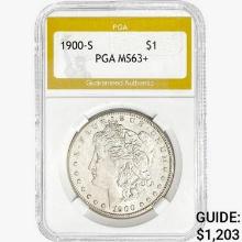 1900-S Morgan Silver Dollar PGA MS63+